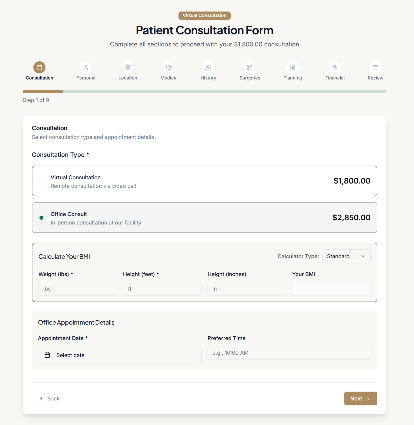 Patient Consultation Form
